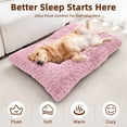 thumbnail image 6 of Sasttie Small Dog Bed, Soft Rose Velvet Washable Crate Pad for Small and Medium Dogs, Non-Slip Bottom, Suitable Kennel Cage and Cat Bed Mat, 23 x 18 in, Pink, 6 of 7