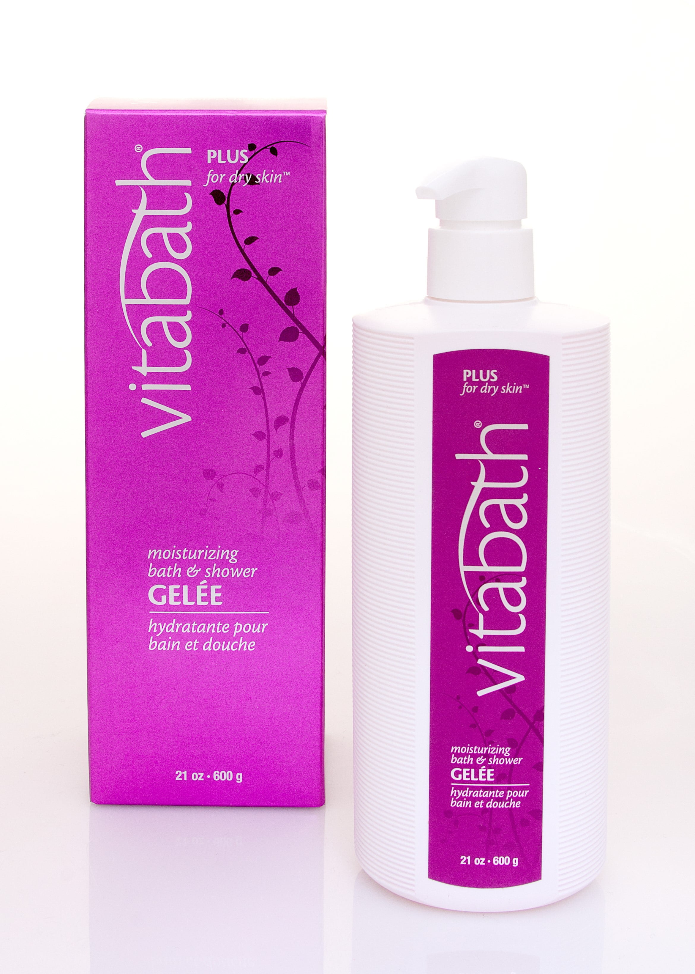 Vitabath plus for dry skin moisturizing bath & shower gele, 21 oz