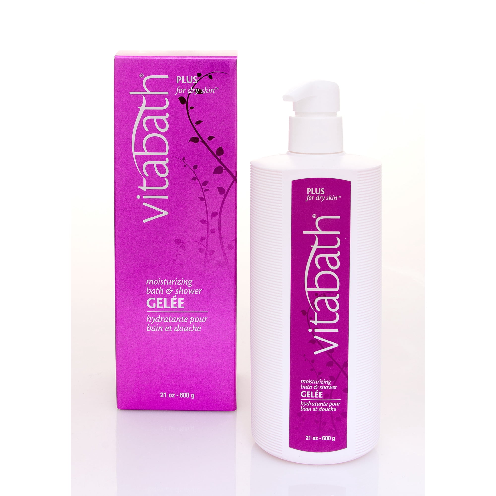 Vitabath plus for dry skin moisturizing bath & shower gele, 21 oz