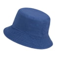 thumbnail image 3 of Yuanlong Unisex Bucket Hat Wide Brim Solid Color Sun Hat Minimalist Lightweight Breathable Travel Beach Headwear, 3 of 3