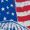 ROYAL BLUE, variant on - Eagle American Flag - Men's Short Sleeve Graphic T-Shirt