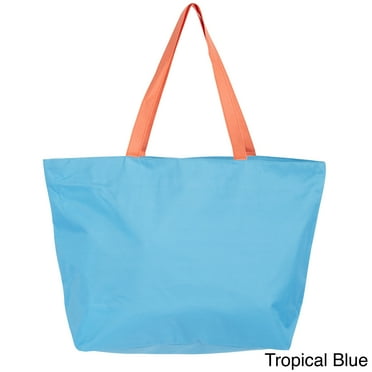 Leisureland Large Solid Color Beach Tote Bag