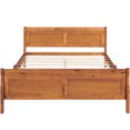 thumbnail image 5 of Solid Wood Bed Frame Queen Size, Farmhouse Retro Platform Bed With Wooden Headboard And Footboard, No Box Spring Needed, Wooden Slat Support, Bedroom Furniture, 5 of 7