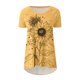 thumbnail image 5 of Fiudx Camisas de Mujer Top de Cuello Redondo de Manga Corta Raglán Largo con Espalda Corta y Estampado Informal para Mujer, 5 of 5