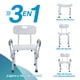 thumbnail image 2 of Gm Silla De Ducha 3 En 1 Con Respaldo Y Agarraderas Silla Regadera Baño Brazos Altura Ajustable, 2 of 9