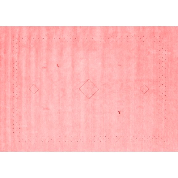 Ahgly Company Indoor Rectangle Solid Red Modern Area Rugs, 2' x 5'