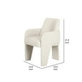 thumbnail image 5 of Benjara 24 Inch Dining Chair, Windsor Back, 3 Panel Legs, Soft Beige Linen Fabric, 5 of 5