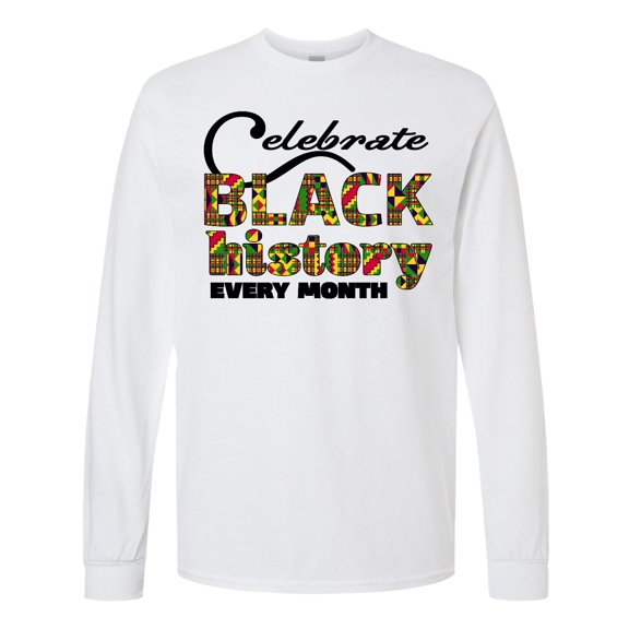 Inktastic Celebrate Black History Every Month Long Sleeve T-Shirt