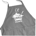 thumbnail image 2 of ApronMen, Funny Aprons For Men - Simmer Down - 100% Cotton with Pockets - Gray, 2 of 6