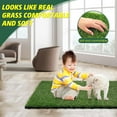 9 Pack 12" × 12" Artificial Grass Tiles SelfDraining, Interlocking