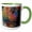 Green/White, variant on 3drose, Bubbles, 15oz Two-tone Red Mug