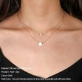 thumbnail image 2 of Dainty Layered Choker Necklace  Handmade 14K Gold Plated Y Pendant Necklace Multilayer Bar Disc Necklace Adjustable Layering Choker Necklaces for Women, 2 of 5
