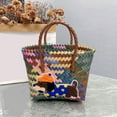 thumbnail image 3 of ROZYARD Unique Dachshund Themed Beach Bag with Practical Multicolor Weaving Handbag, 3 of 21