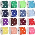 thumbnail image 5 of Threadart Grosgrain Dots Ribbon 2 1/4" - 5 Yards - Baby Blue - Available in 19 colors and 4 Widths - For Bows, Decorations, Hair Clips, and More, 5 of 7