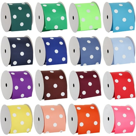 Threadart Grosgrain Dots Ribbon - 2 1/4