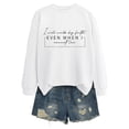 thumbnail image 4 of Women's Sweatshirt Letter Print Long Sleeve Crewneck Regular Fit Spring Fashion Pullover Sweater Fall Tops, 4 of 4
