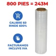 thumbnail image 3 of Playo Emplaye Polistretch Pack 2 Rollos Material de Empaque y Embalaje Calibre 60 800 ft 3.6 Kg Grupo IPAG Emplaye Polistretch, 3 of 6