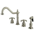 thumbnail image 2 of Kingston Brass  French Country Widespread Kitchen Faucet with Brass Sprayer Polished Chrome Polished, 2 of 5