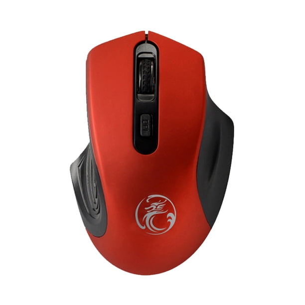 Ratón Inalámbrico Silencioso para Computadora 4 Botones Ratones para Juegos Accesorios para Computadoras Portátiles Rojo Advancent EL5015-04B