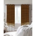 thumbnail image 3 of Ombre Waves Blackout Curtains, Light Blocking Print Window Curtains, Abstract Art Gradient Brown Modern Thermal Insulated Window Drapes for Living Room Kitchen Cafe 2 Panels, 104"W x 63"L, 3 of 9