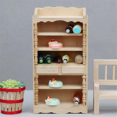 thumbnail image 5 of Miniature Classic Wood Bookcase Unfinished Wood Display, 5 of 5