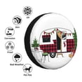 thumbnail image 4 of Kdxio Spare Tire Cover for RV Trailer, Waterproof Wheel Cover,Camper Spare Tire Cover Fit for Rv SUV Truck Travel Trailer 16 inch-Vintage Buffalo Plaid Christmas Camper, 4 of 8