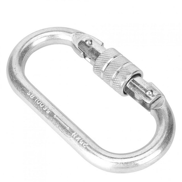 , Carabiner Many Applications Alloy Steel Material High Strength Fine Workmanship Convenient For Rock Climbing For Fire Rescue