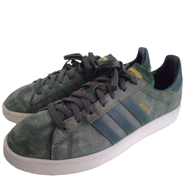 Ad-id-as Mens La Marque Campus Ivy Green Suede Leather Sneakers Shoes Gold US 10.5