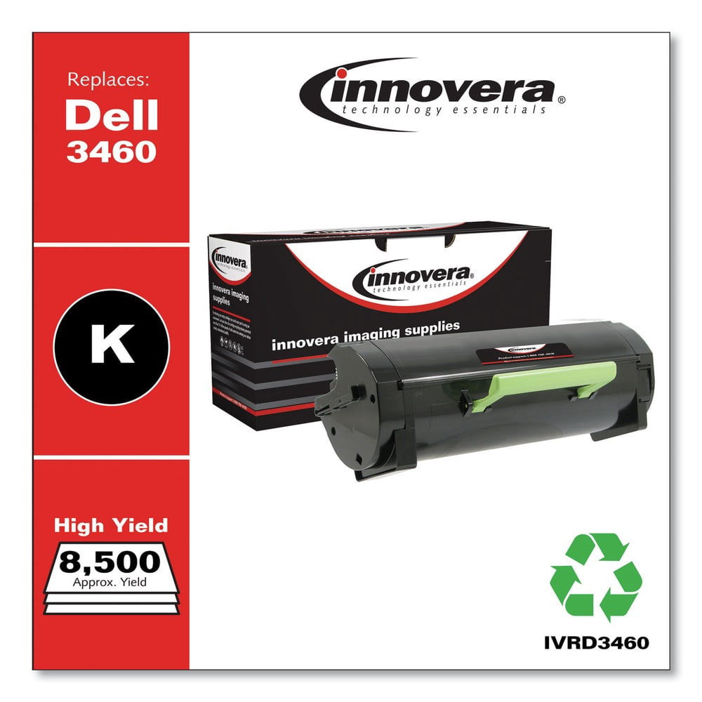 Remanufactured Innovera Black High-Yield Toner, Replacement for Dell B3460 (3319806), 8,500 Page-Yield -IVRD3460