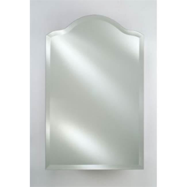 20 x 30 in. Radiance Frameless Beveled Scalloped Top Mirror with Decorative Transitional Satin