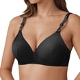 thumbnail image 2 of Lixiuxyad Wirefree Bras For Comfortable Support NonPadded Underwire Everyday TShirt Bra Soft Cup Full Coverage,Bras for Women Black 38, 2 of 6