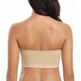 thumbnail image 7 of Exerin Women’s Strapless Bra Wireless with Removable Pads Supportive Convertible Bandeau Bras(Beige,L), 7 of 7