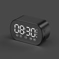 thumbnail image 1 of Cagogo Wireless Bluetooth Speaker Alarm Clock, FM Radio Mini Portable Card Mirror Sound Alarm, Digital LED Display Bluetooth Speaker for Bedroom and Office, USB Rechargeable Home Decor Gift, 1 of 8