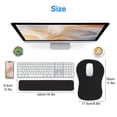 thumbnail image 2 of 2-in-1 Ergonomic Mouse Pad and Keyboard Wrist Rest with Massage Design, Space-Saving Mouse Pad Wrist Support, Memory Foam Wrist Rest with Non-Slip PU Base for Computer Desk, Black, 2 of 7