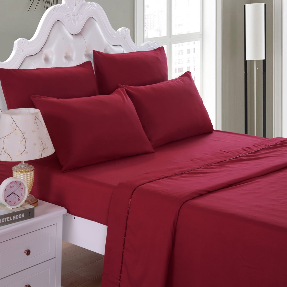 6 Piece Soft Microfiber Bed Sheet Set Deep Pocket Up To 16 6 Piece Soft Microfiber Bed Sheet Set Deep Pocket Up To 16 Wrinkle Fade Resistant Collection Queen King Full Twin