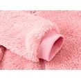 thumbnail image 6 of Curuila Infant Boys Girls Outwear Winter Solid Long Sleeve Zipper Hooded Coat Jumpsuit With Ears Long Jacket Pink Size 0-6 Months, 6 of 7