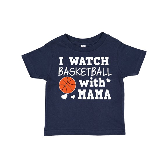 Inktastic I Watch Basketball with Mama Boys Toddler T-Shirt