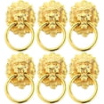 thumbnail image 1 of 6 Pcs Mini Bouton Boîte à Bijoux Forme Tête de Lion Mini Bouton de Commode Bouton d'Armoire, 1 of 8