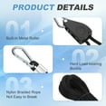 thumbnail image 3 of Uxcell 4 Pairs 1/4" Adjustable Rope Hanger, 16.4ft(5 Meter) Heavy Duty Ratchet Tie Down Strap with Rope Clip Hanger for Hanging Plants, Grow Light and Various Tie-Down Uses, Black, 3 of 6