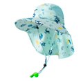 thumbnail image 4 of Oiyii Newborn Girl's Upf‑Protective Sun Hats Ocean Animal Printed Beach Excursion Bucket Hats Kids Headwear, Blue, 4 of 4