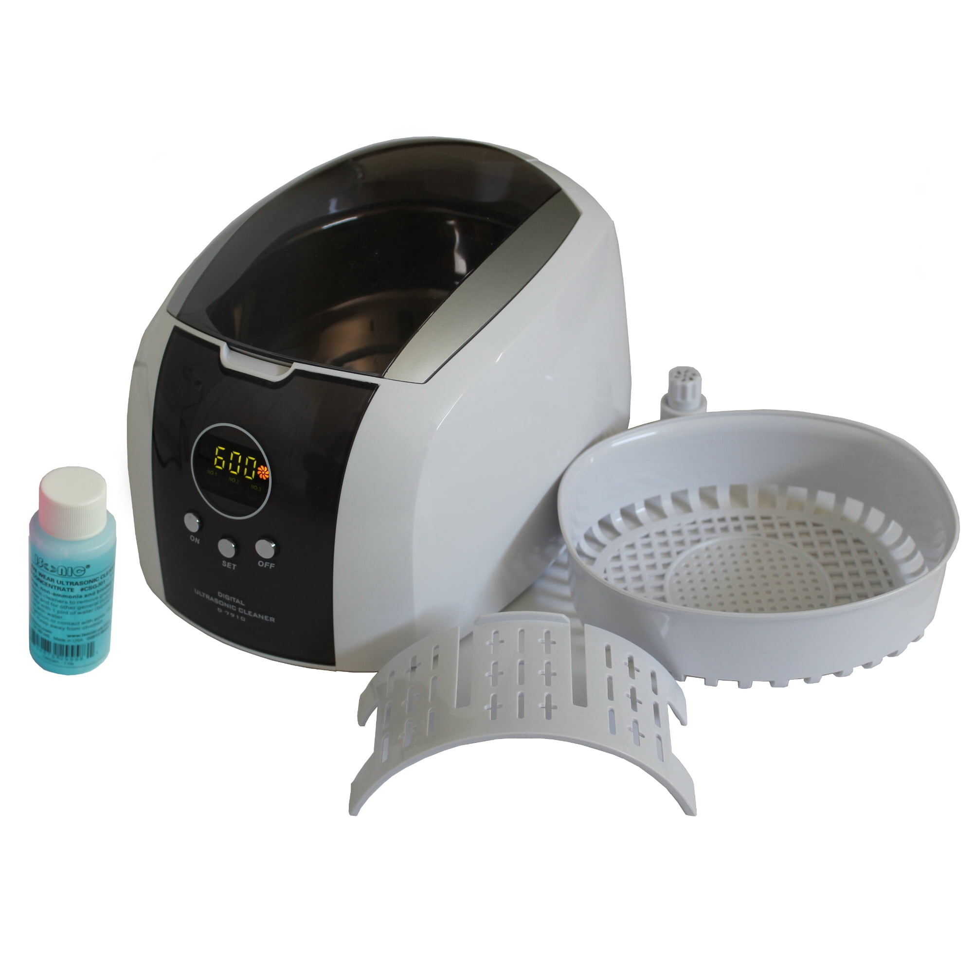 iSonic® D7910B Digital Ultrasonic Cleaner for Jewelry, Eyeglasses, Watch, CD/DVD, 1.6Pt/0.75L, 110V 35W