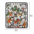 thumbnail image 4 of Christmas DIY Coloring Throw Blanket, Woodland Animals Line Art with 24 Markers, Holiday Craft Blanket, 4 of 4