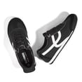 thumbnail image 3 of LUCKY STEP Retro Thin Sole Fashion Sneakers Casual Lightweight Walking Shoes,Black/White,Womens, 3 of 6