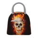 thumbnail image 1 of Balery Satanic Skull Bolsa de Almuerzo para Mujeres, Caja de Almuerzo, Bolsa de Almuerzo Pequeña Impermeable, Tote de Almuerzo Reutilizable con Gran Capacidad, 1 of 6