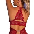 thumbnail image 4 of LilyLLL Womens Full Lace Lingerie Bodysuit Bridal Sleepwear Crotchless Underwear Nightwear, 4 of 4