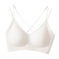 thumbnail image 3 of Sujetador para mujer, sujetador elevador con cuello en V, Bralettes, sujetador para dormir, suave, transpirable, todos los días, 3 of 8