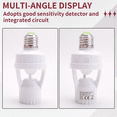 thumbnail image 4 of 2PCS AC110-220V 360Degree Pir Induction Motion Sensor IR Infrared Human E27 Plug Socket Switch Base Led Bulb Lamp Holder,2 * Infrared motion sensor holder,White, 4 of 9