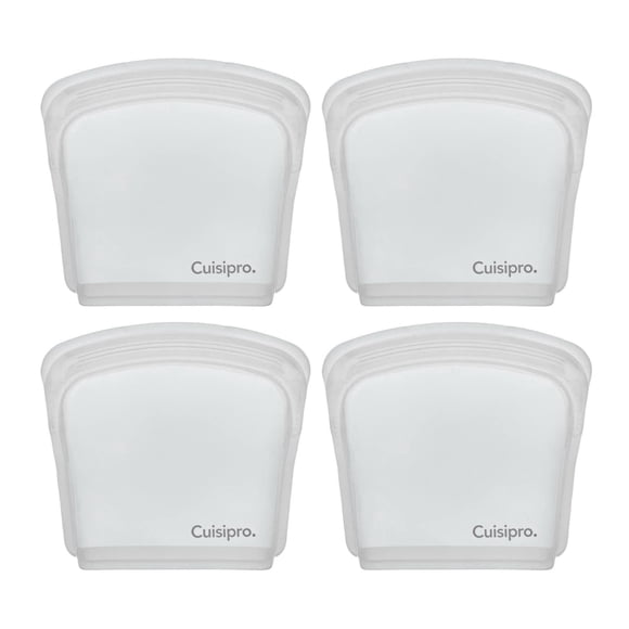 Bolsas de silicona Pack-it Cuisipro Clear de 200 ml (paquete de 4)
