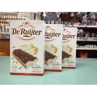 De Ruijter Chocoladehagel Puur (Chocolate Sprinkels Pure) (Pack of 6)