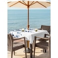 thumbnail image 3 of Outdoor Tablecloths with Umbrella Hole & Zipper, Blue Eucalyptus Leaves 54x54 Inch Square Tablecloths, Weeping Botanical Watercolor Waterproof Table Cloth, Patio/Pool/Picnic Table Covers, 3 of 8
